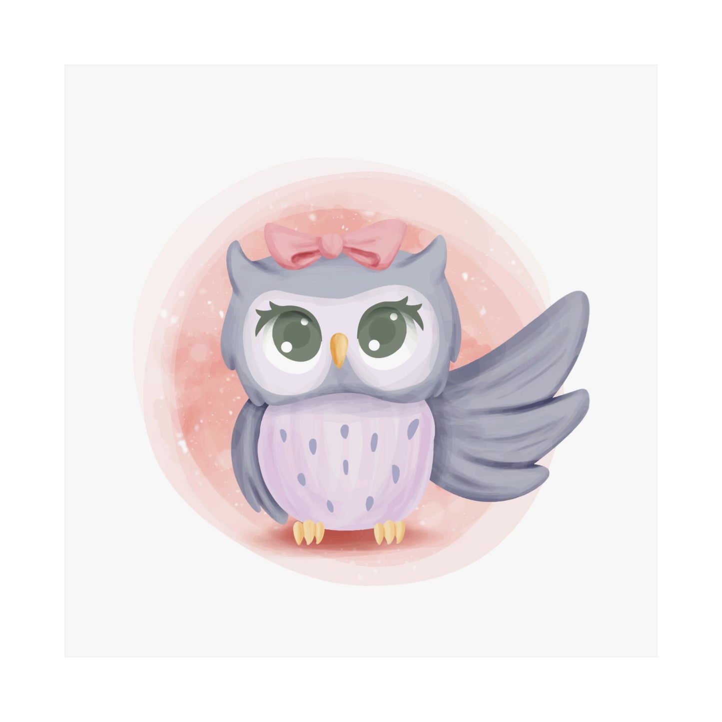 Cute Owl Matte Vertical Posters, Kids Room Decor, Nursery Art, Gift for Animal Lovers, Whimsical Wall Art