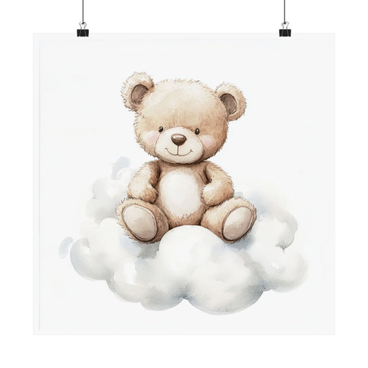 Adorable Bear Poster, Nursery Decor, Kids Room Art, Baby Shower Gift, Cute Wall Art, Animal Theme Decor