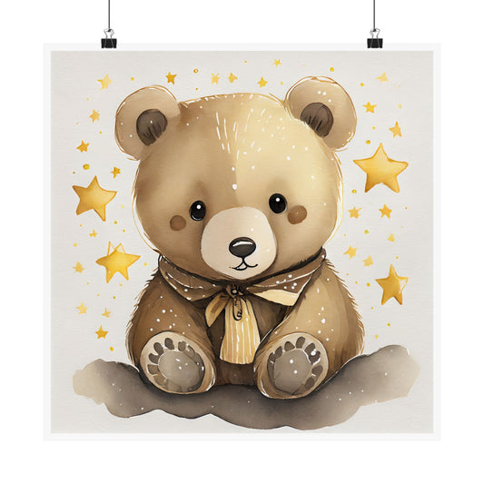 Cute Bear Wall Art, Nursery Decor, Kids' Room Decor, Adorable Animal Print, Baby Shower Gift, Children's Art Print