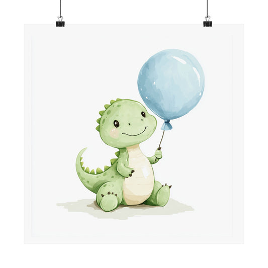 Whimsical Dinosaur Poster Art, Nursery Decor, Kids Room Wall Art, Playful Wall Print, Baby Shower Gift, Cute Animal Print