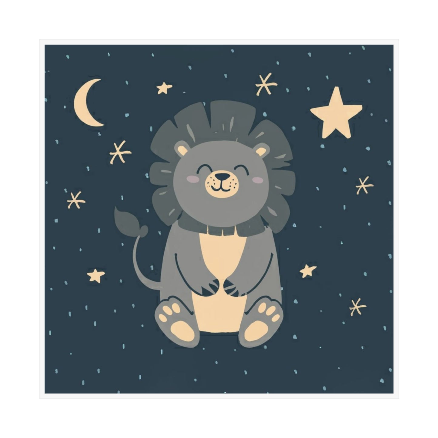 Cute Lion Nursery Wall Art, Matte Vertical Posters for Kids Room Decor, Baby Shower Gift, Animal Print, Playroom Decoration