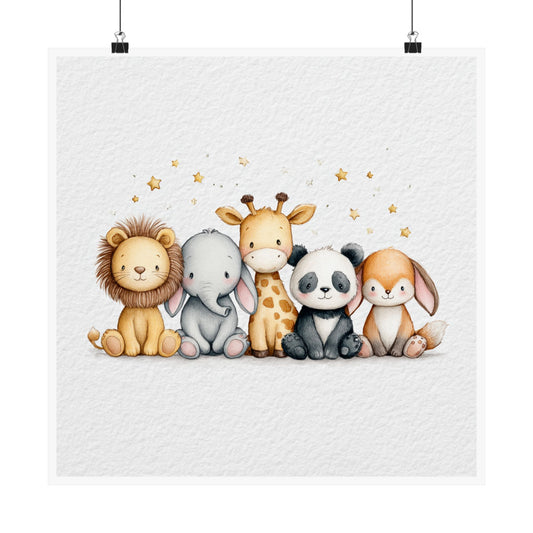 Adorable Animal Nursery Prints, Cute Kids Room Decor, Baby Shower Gift, Children's Wall Art, Playroom Decoration