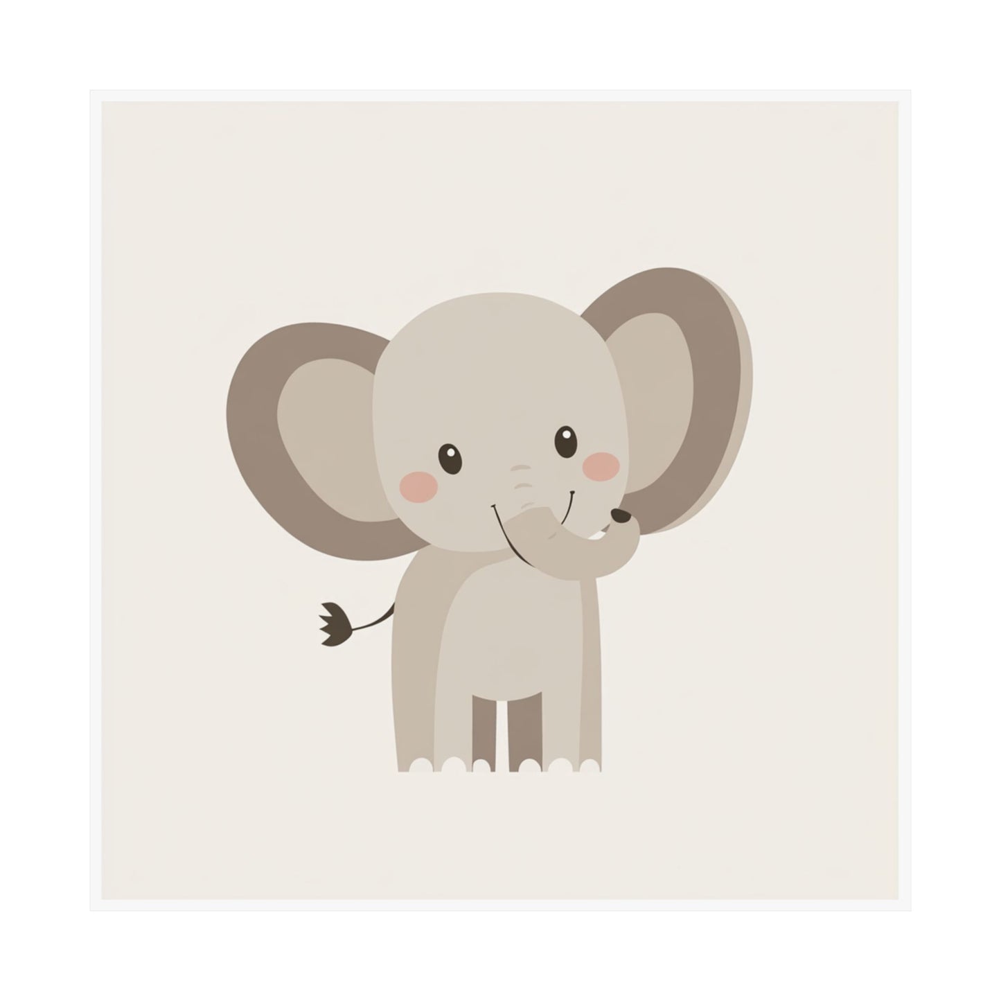 Cute Elephant Matte Vertical Poster, Nursery Wall Art, Baby Shower Gift, Kids Room Decor, Animal Art Print, Playroom Decoration