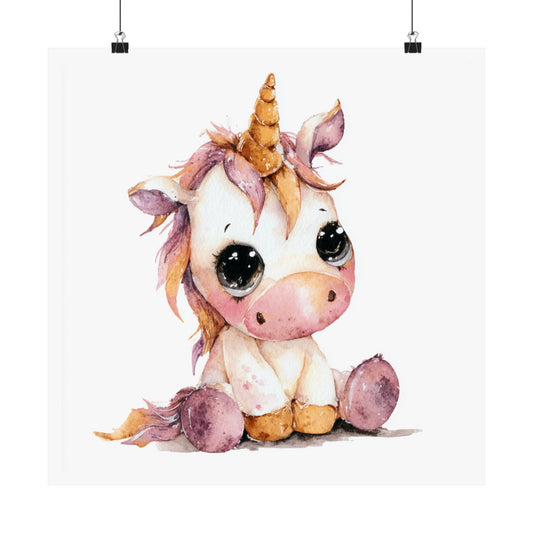 Cute Unicorn Matte Vertical Poster, Kids Room Decor, Nursery Art, Birthday Gift, Whimsical Wall Art
