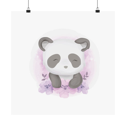 Cute Panda Vertical Poster for Kids' Room, Nursery Decor, Playroom Wall Art, Gift for Baby Shower, Animal Theme Print