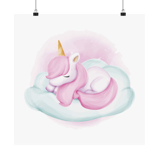 Sleepy Unicorn Wall Art, Cute Nursery Decor, Kids Room Decor, Magical Home Decor, Perfect Gift for Birthdays, Baby Showers, and Holidays