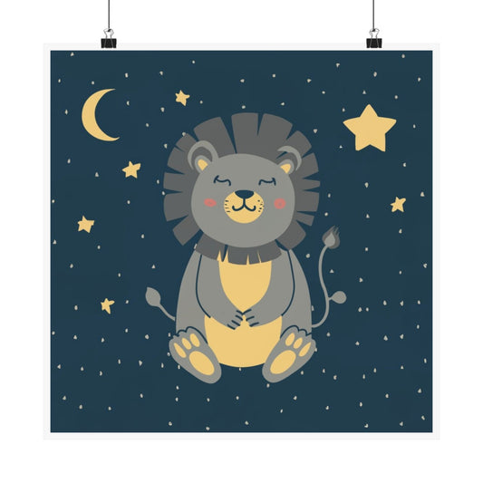 Cute Lion Kids' Wall Art Print, Nursery Decor, Animal Poster, Baby Room Decor, Gift for New Parents, Playroom Decoration