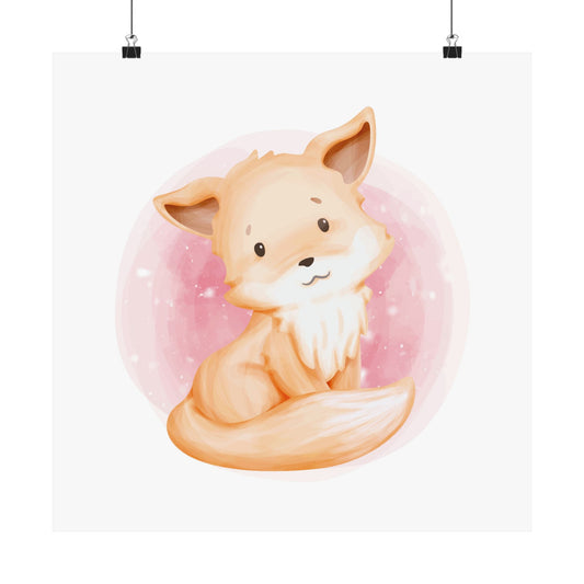 Cute Fox Illustration Wall Art Print, Whimsical Nursery Decor, Adorable Animal Poster, Kids Room Decoration, Gift for Animal Lovers