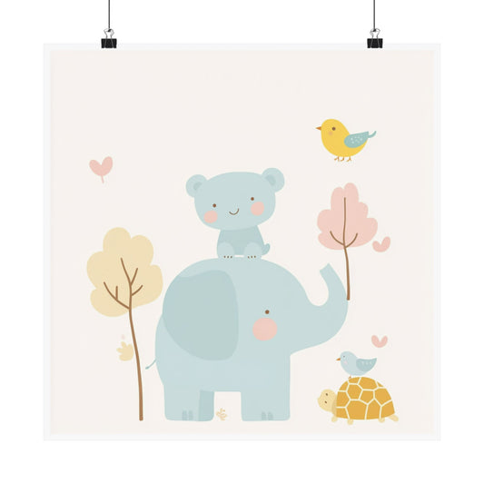 Cute Animal Prints for Nursery Wall Decor, Kids Room Art, Baby Shower Gift, Playroom Decoration, Adorable Poster Set