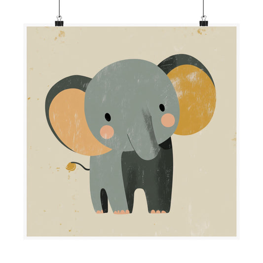 Whimsical Elephant Wall Art Posters, Nursery Decor, Cute Animal Prints, Baby Shower Gift, Kids Room Wall Art, Eco-Friendly Home Decor