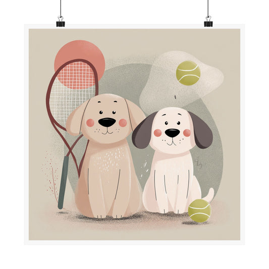 Charming Dog-Themed Wall Art, Cute Pet Decor for Animal Lovers, Nursery & Kids Room, Gift for Dog Owners, Playful Home Decor