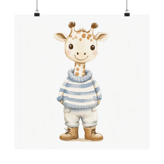 Adorable Giraffe Matte Vertical Poster, Kid's Room Decor, Nursery Art, Baby Shower Gift, Playroom Wall Art, Safari Theme Decor