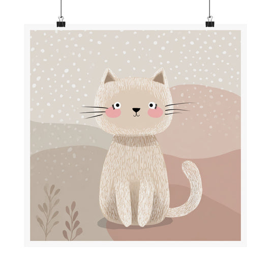 Cute Cat Art Prints for Animal Lovers, Nursery Decor, Gifts for Cat Owners, Child Room Wall Art, Aesthetic Home Decorations