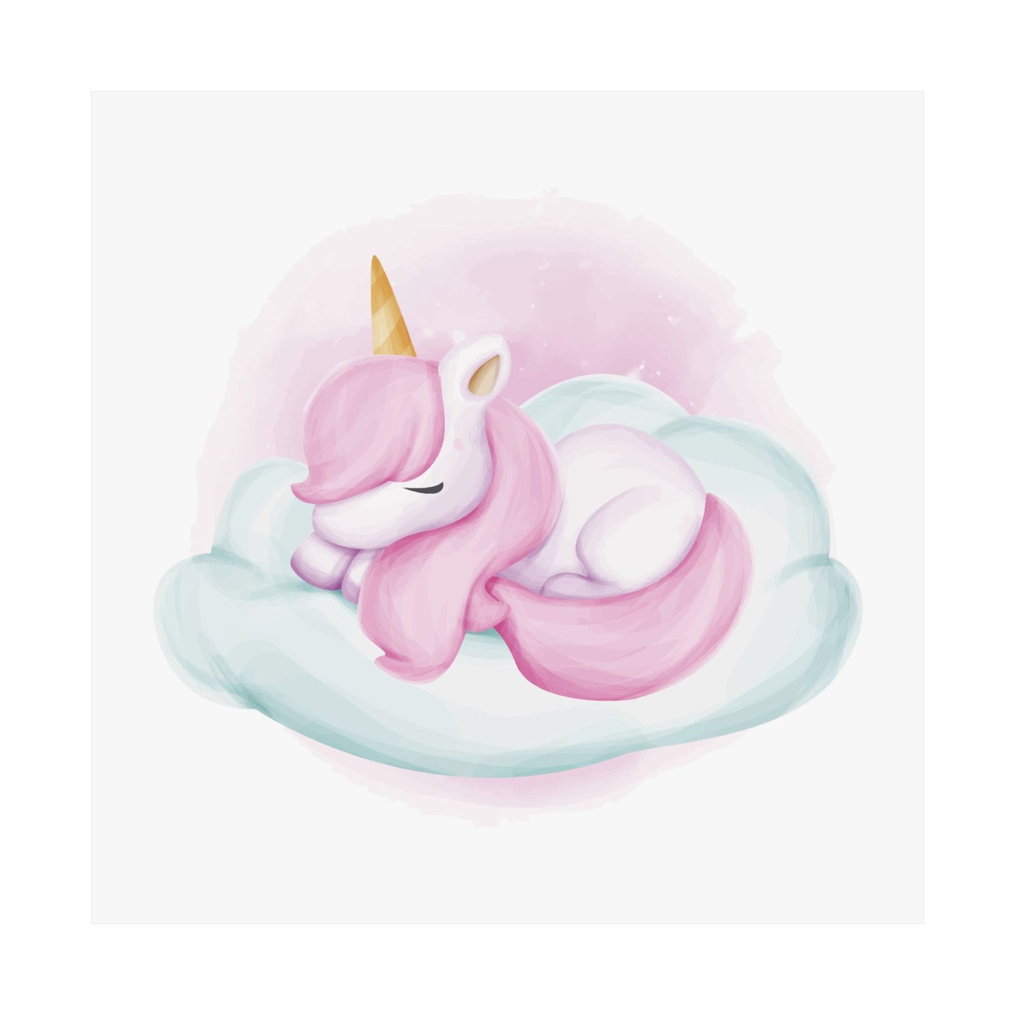 Sleepy Unicorn Wall Art, Cute Nursery Decor, Kids Room Decor, Magical Home Decor, Perfect Gift for Birthdays, Baby Showers, and Holidays
