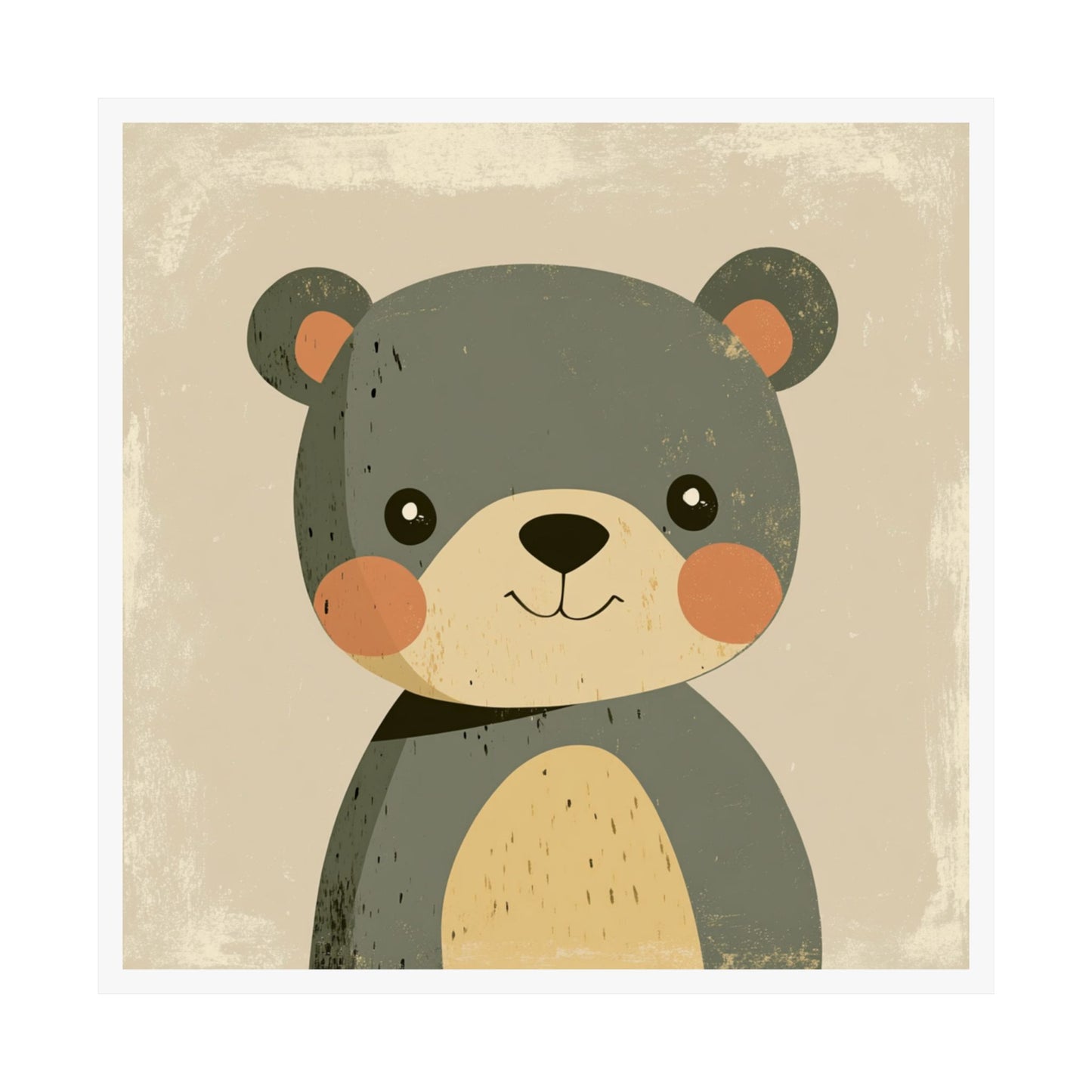 Cute Bear Matte Vertical Poster, Nursery Wall Art, Kids Room Decor, Animal Print, Baby Shower Gift