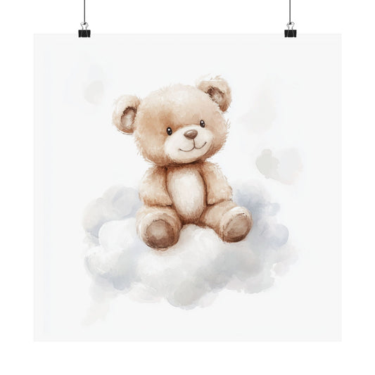 Cute Bear Nursery Decor, Matte Vertical Posters for Baby Rooms, Wall Art for Kids, Teddy Bear Prints, Baby Shower Gift