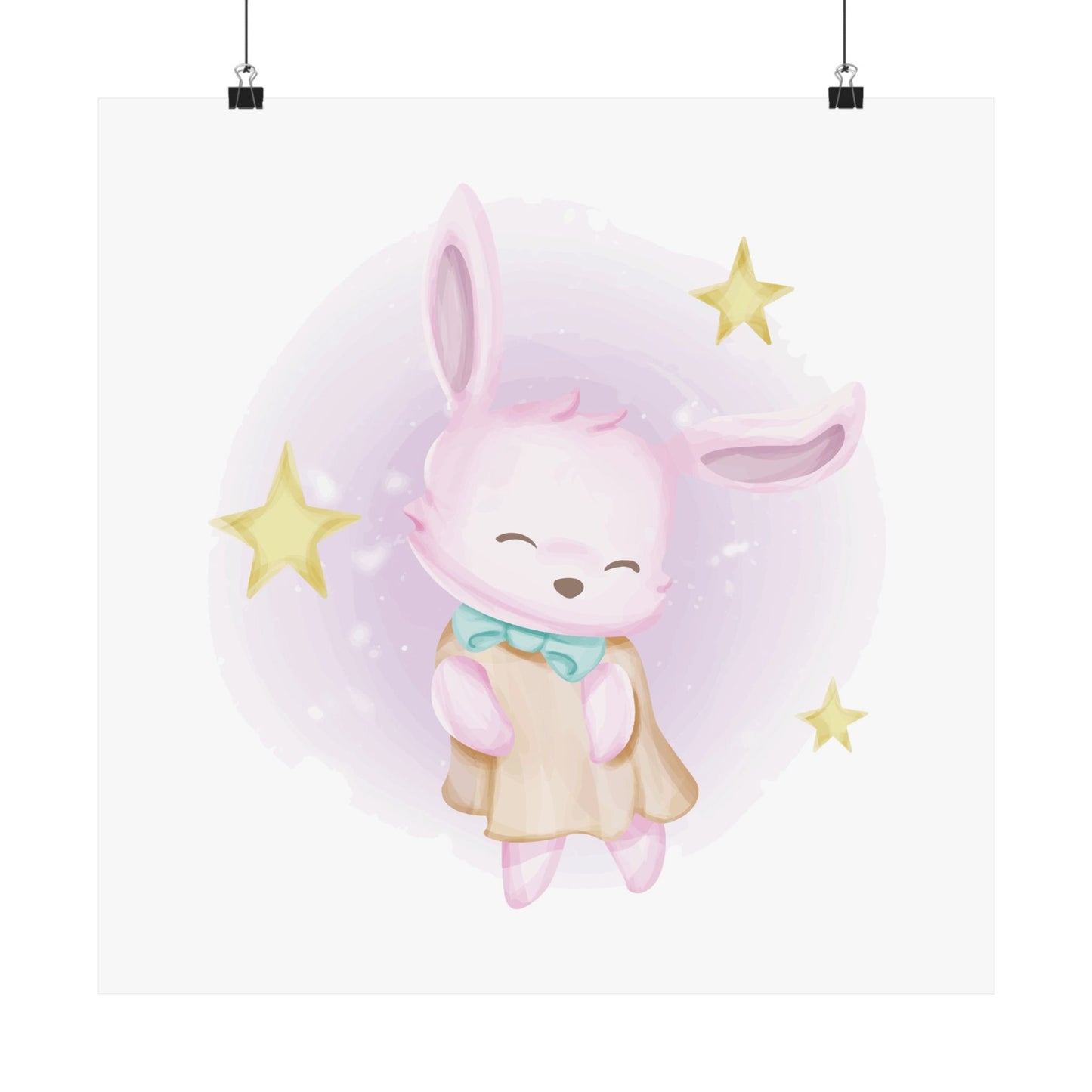 Cute Bunny Vertical Poster, Nursery Decor, Kids Room Art, Baby Shower Gift, Whimsical Wall Art, Playful Animal Print