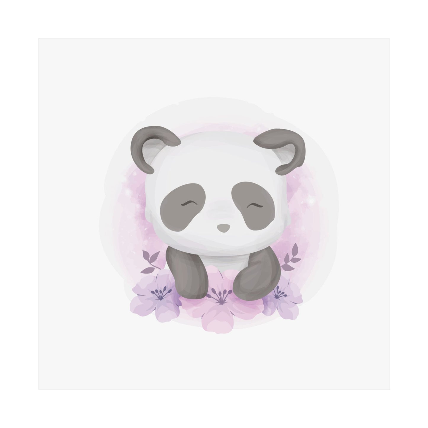 Cute Panda Vertical Poster for Kids' Room, Nursery Decor, Playroom Wall Art, Gift for Baby Shower, Animal Theme Print