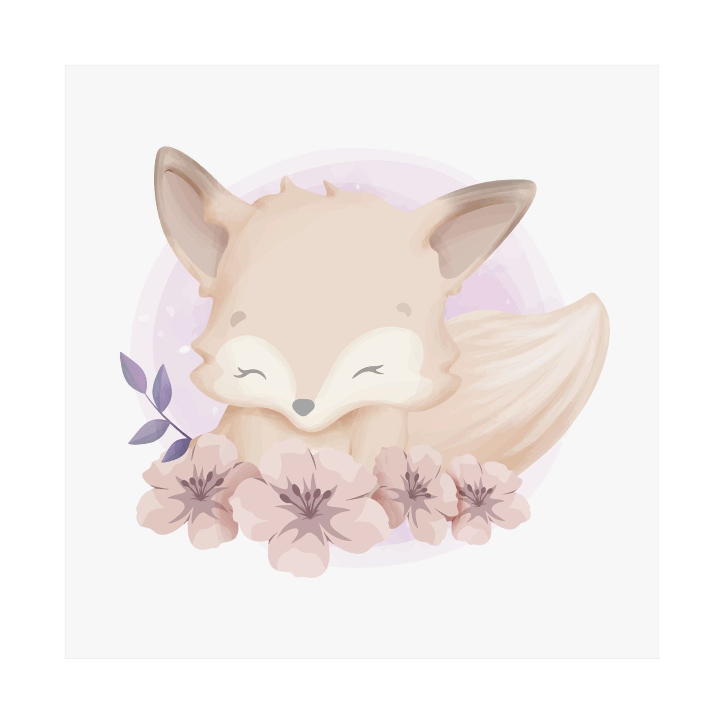 Charming Animal Art Prints, Cute Fox Poster, Nursery Wall Decor, Kids Room Art, Baby Shower Gift, Floral Illustration