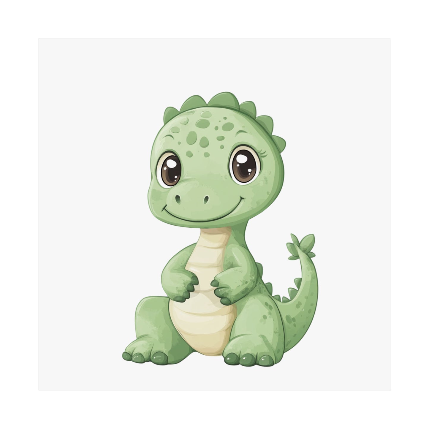 Cute Dinosaur Matte Vertical Poster, Kids Room Decor, Nursery Wall Art, Baby Shower Gift, Whimsical Art Print