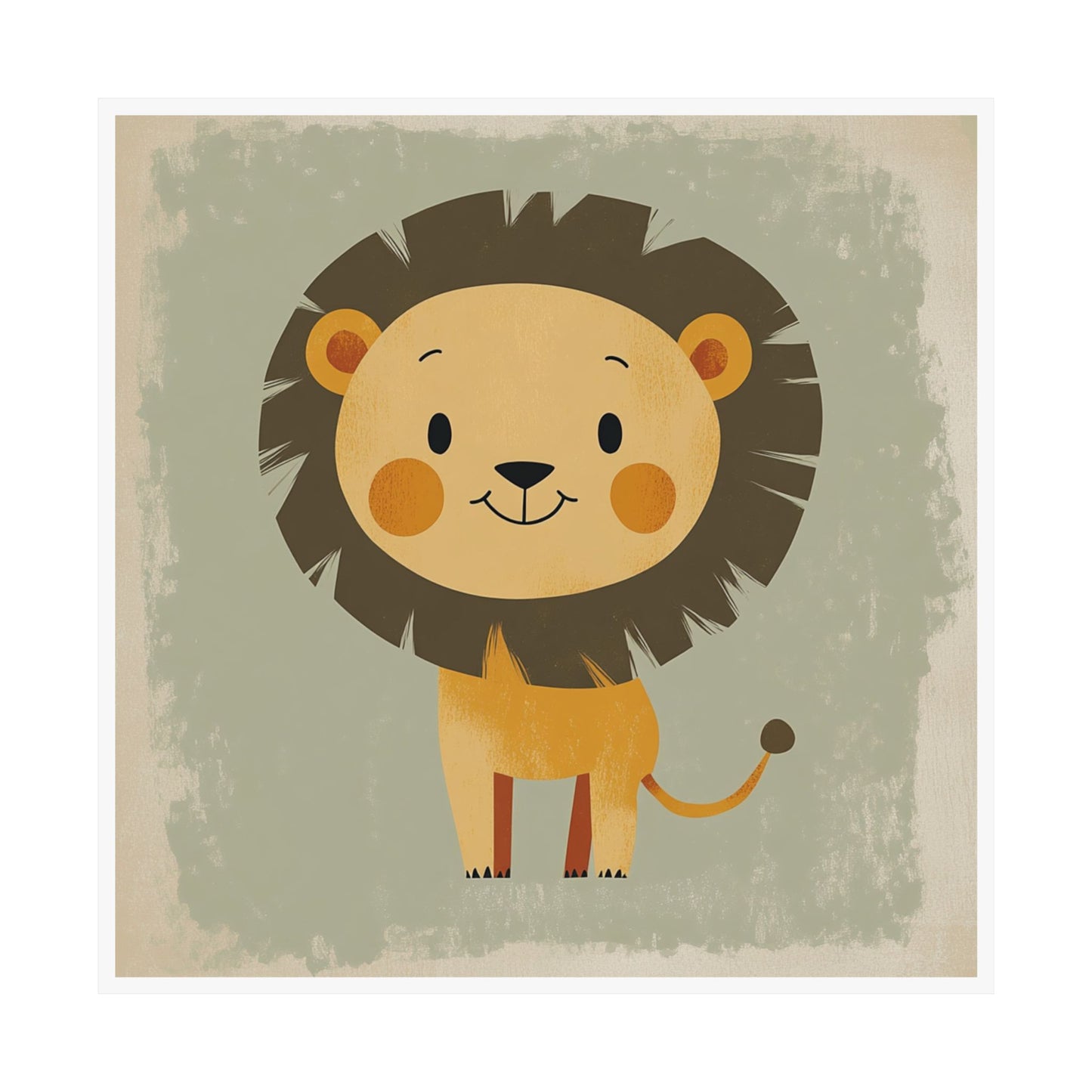 Whimsical Lion Poster Decor, Kid's Room Art, Nursery Wall Print, Animal Theme Decor, Baby Shower Gift