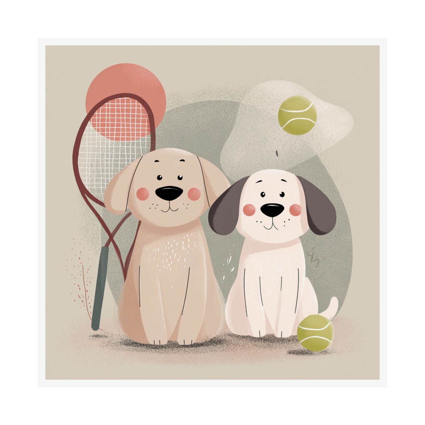 Charming Dog-Themed Wall Art, Cute Pet Decor for Animal Lovers, Nursery & Kids Room, Gift for Dog Owners, Playful Home Decor