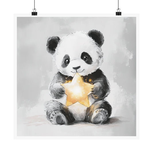 Adorable Panda Vertical Posters, Nursery Decor, Animal Art, Kids Room, Baby Shower Gift, Cute Wall Art