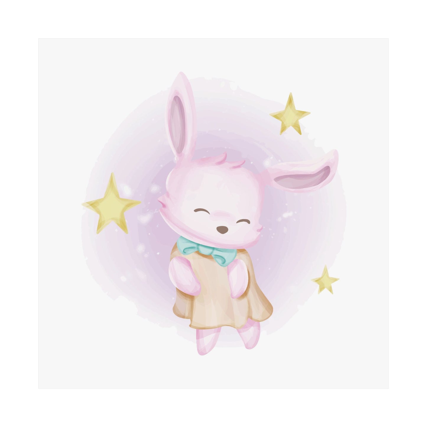 Cute Bunny Vertical Poster, Nursery Decor, Kids Room Art, Baby Shower Gift, Whimsical Wall Art, Playful Animal Print