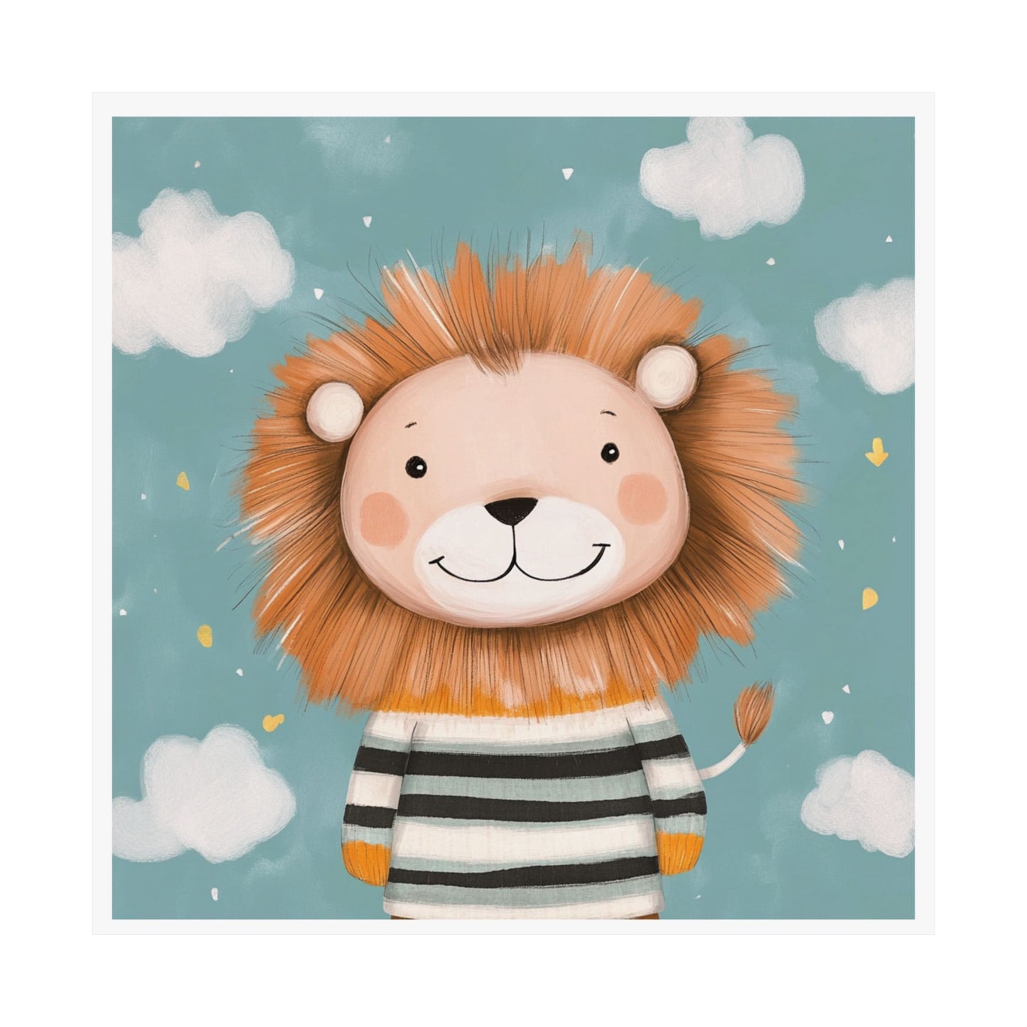 Cute Lion Kids' Poster | Nursery Wall Art, Children's Room Decor, Animal Print, Playroom Decoration, Gift for Kids