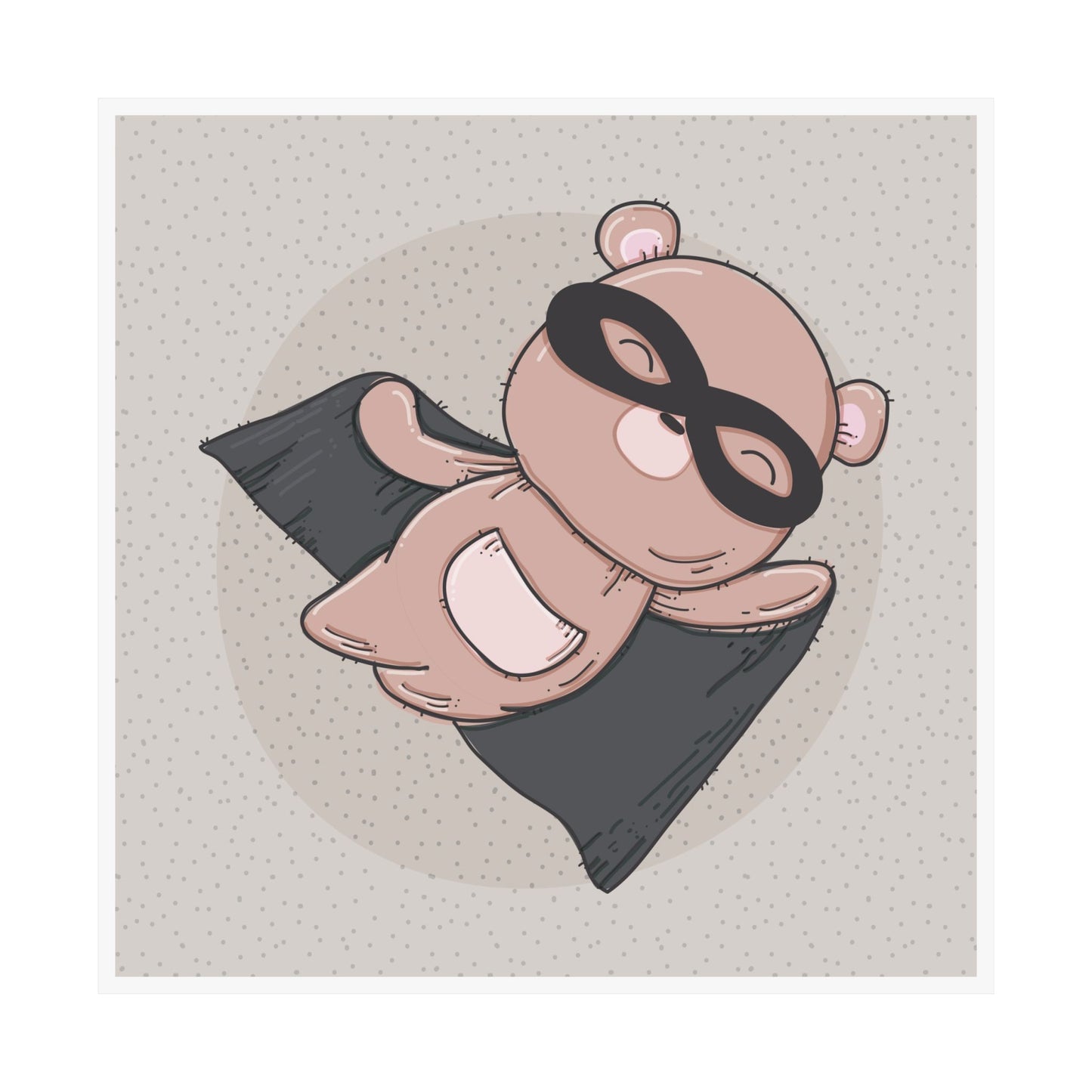 Superhero Bear Wall Art, Cute Kid's Room Decor, Children's Room Posters, Fun Nursery Prints, Birthday Gift Idea, Playroom Wall Decor