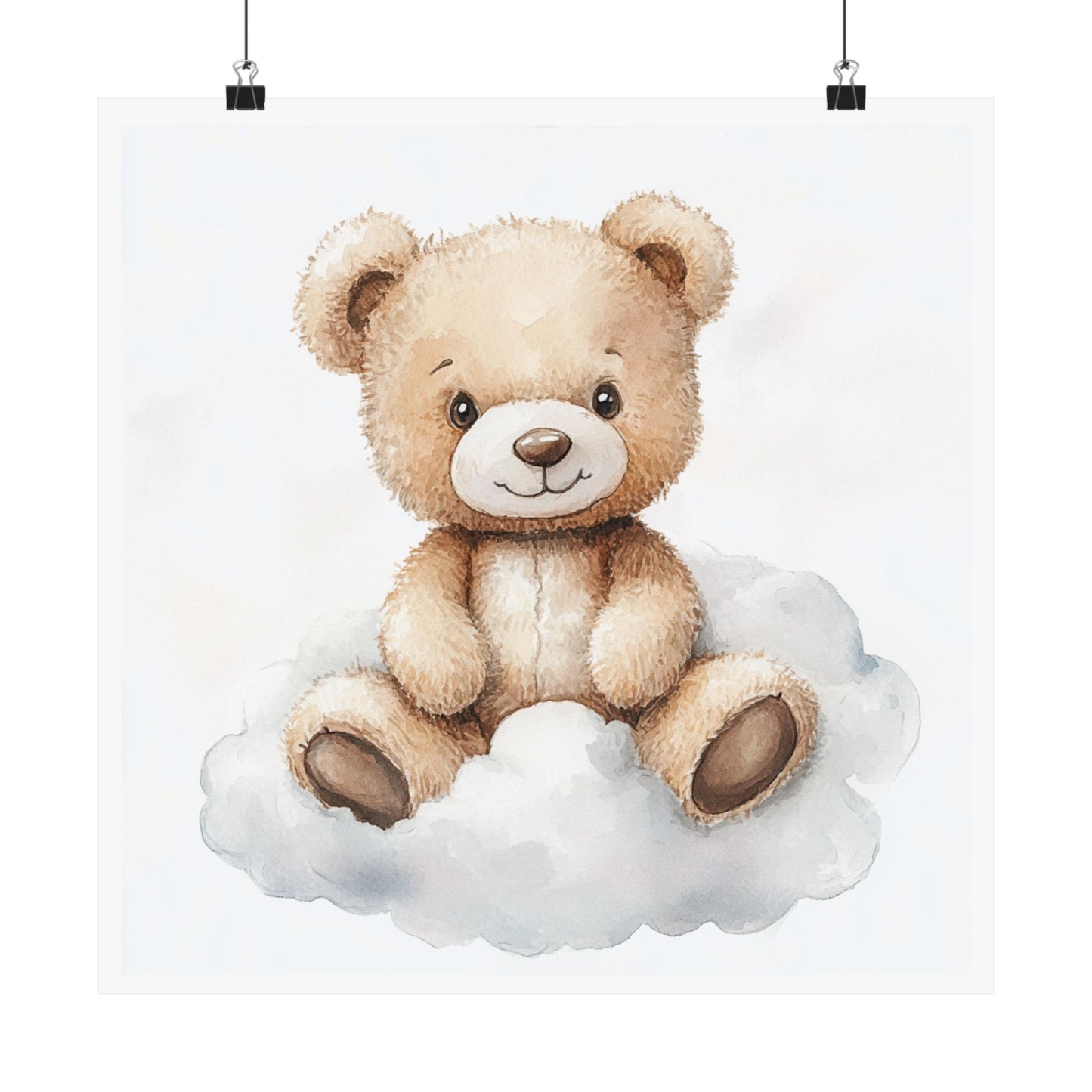 Adorable Teddy Bear Vertical Wall Art, Nursery Decor, Baby Shower Gift, Kids Room Decoration, Cute Animal Print
