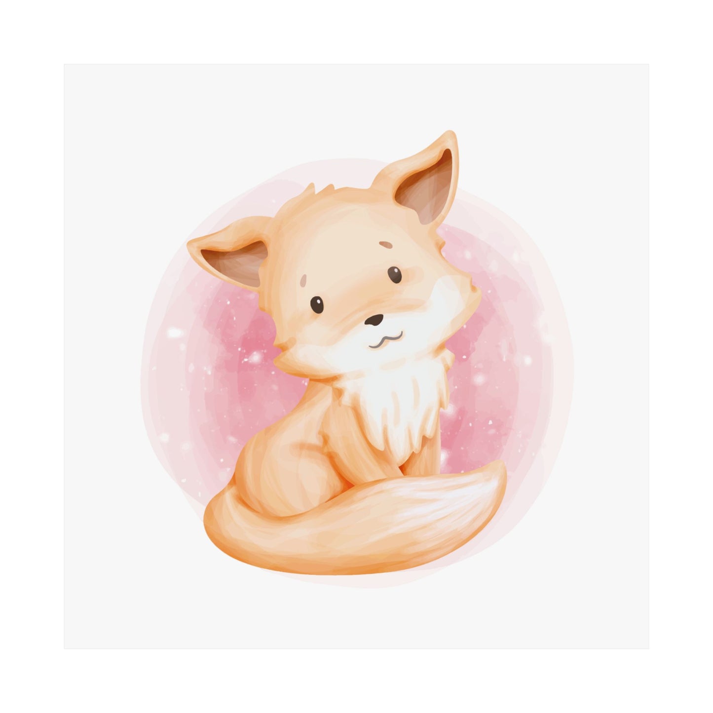 Cute Fox Illustration Wall Art Print, Whimsical Nursery Decor, Adorable Animal Poster, Kids Room Decoration, Gift for Animal Lovers