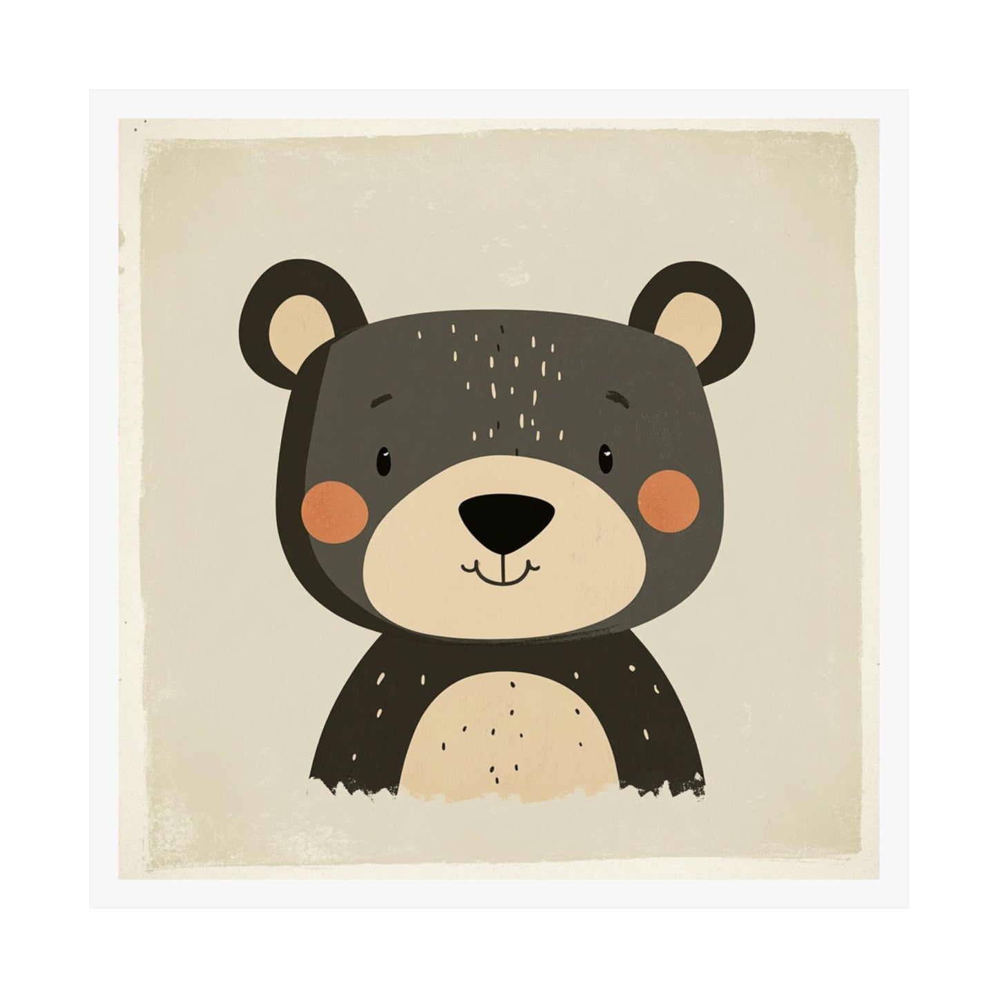 Cute Bear Art Poster, Nursery Wall Decor, Kids Room Art, Animal Print, Gift for Baby Shower, Playroom Decoration