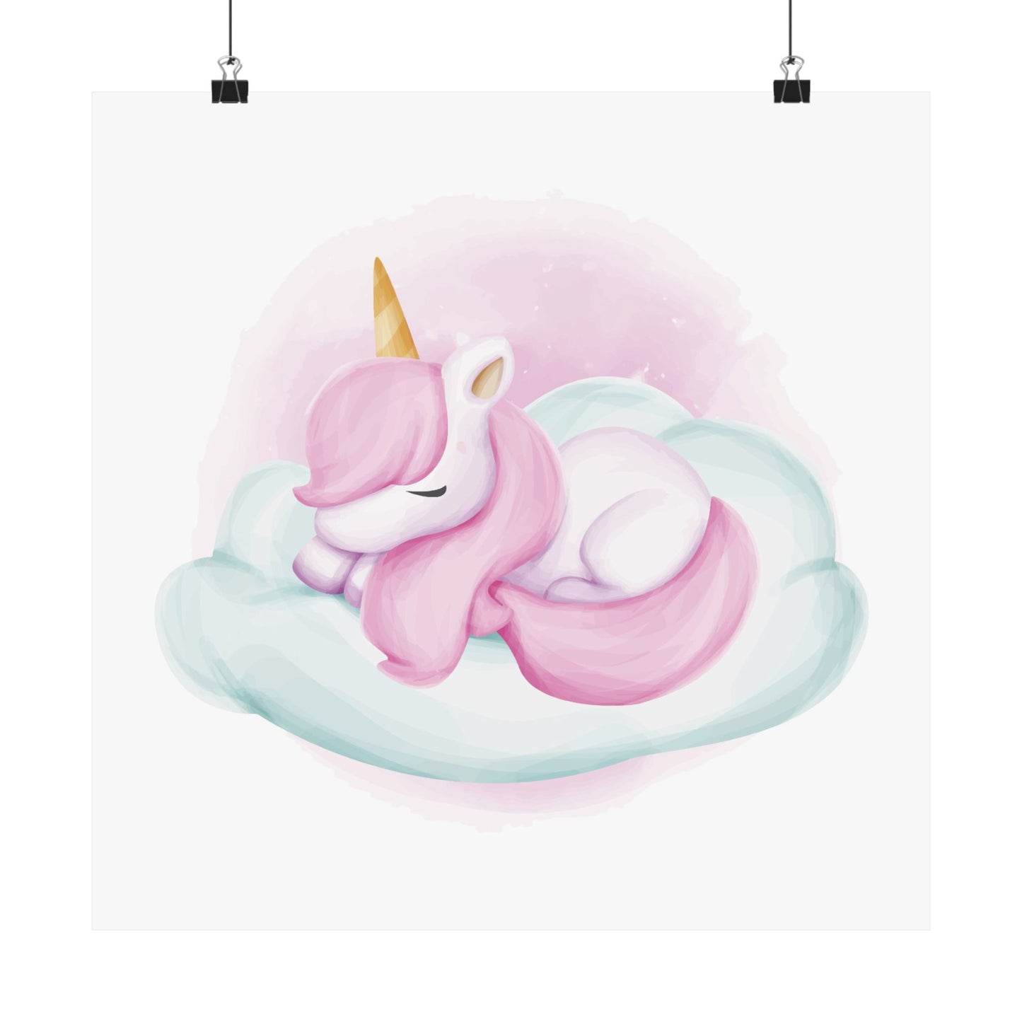 Sleepy Unicorn Wall Art, Cute Nursery Decor, Kids Room Decor, Magical Home Decor, Perfect Gift for Birthdays, Baby Showers, and Holidays
