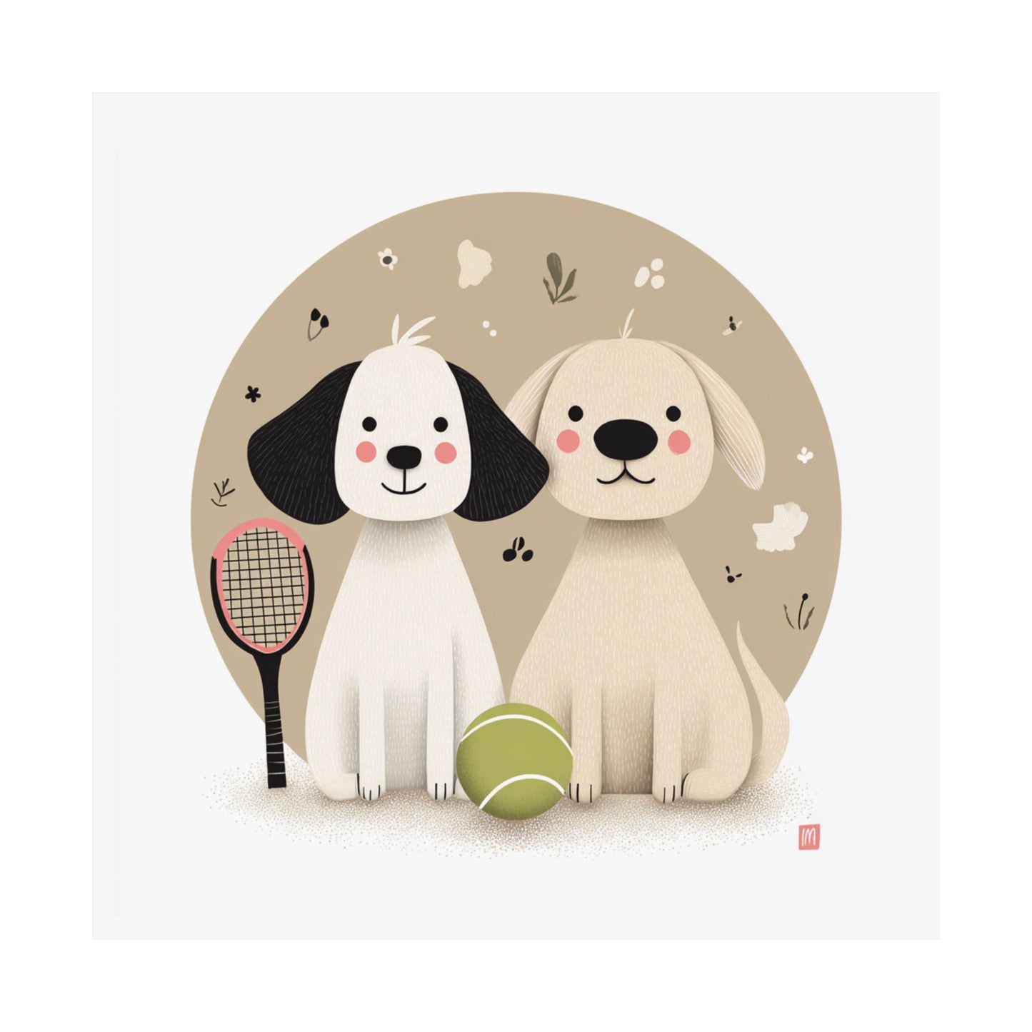 Whimsical Dog Art Print, Cute Pet Decor, Animal Lovers Gift, Nursery Wall Art, Kids Room Decoration