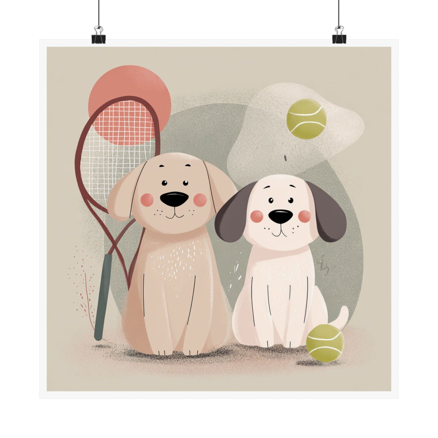 Charming Dog-Themed Wall Art, Cute Pet Decor for Animal Lovers, Nursery & Kids Room, Gift for Dog Owners, Playful Home Decor
