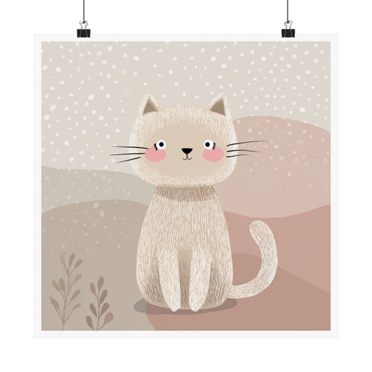 Cute Cat Art Prints for Animal Lovers, Nursery Decor, Gifts for Cat Owners, Child Room Wall Art, Aesthetic Home Decorations