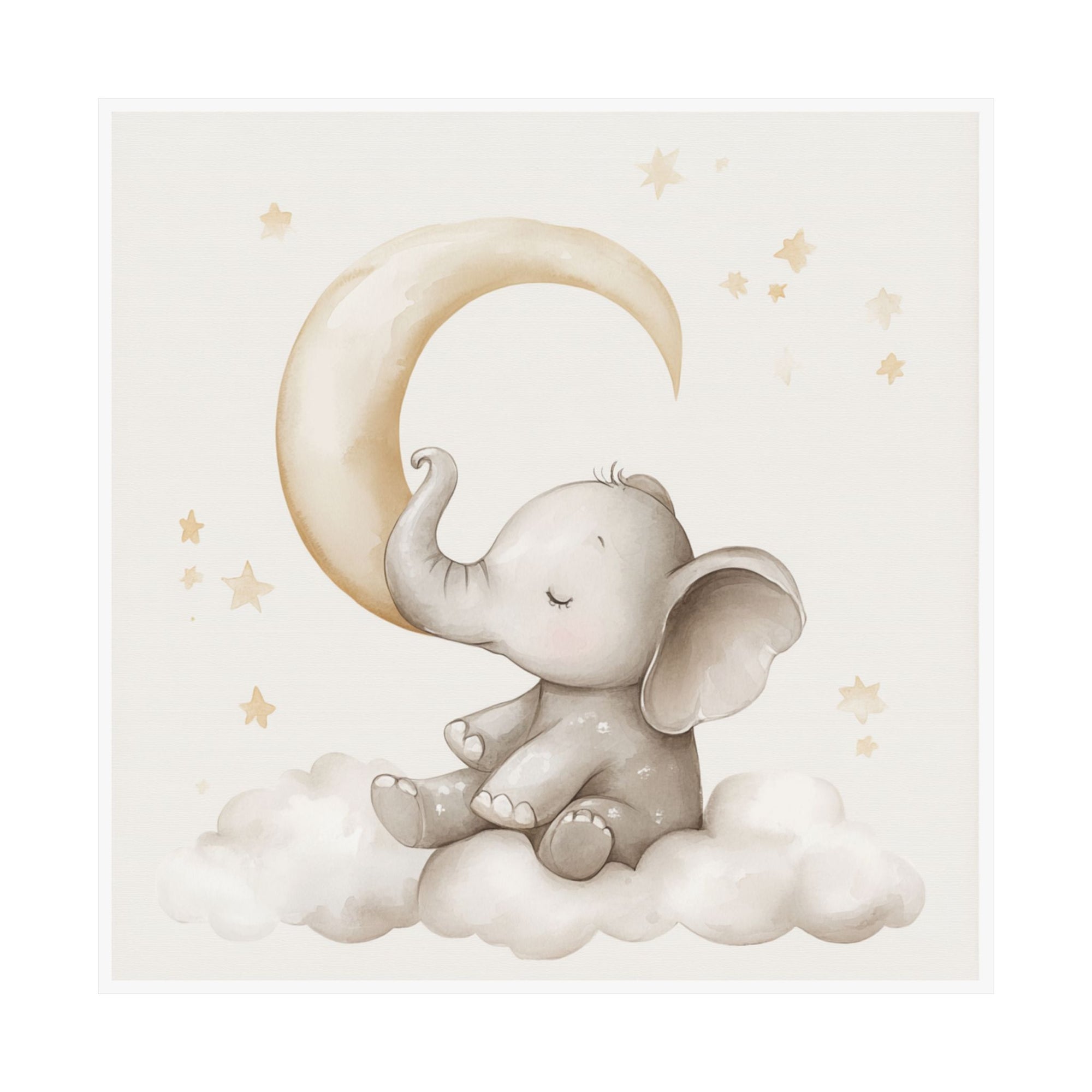 Adorable Baby Elephant Poster, Nursery Wall Art, Child Room Décor, Gift for Baby Shower, Cute Animal Print