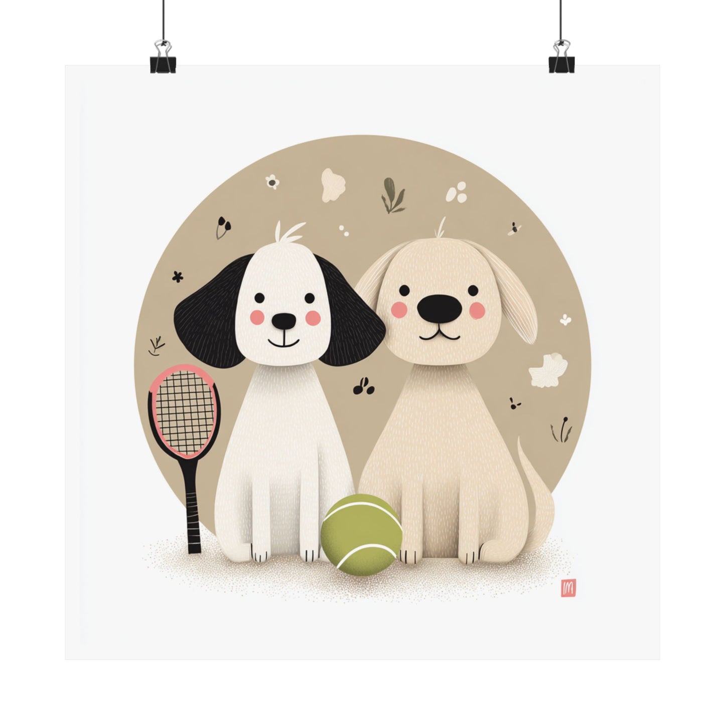 Whimsical Dog Art Print, Cute Pet Decor, Animal Lovers Gift, Nursery Wall Art, Kids Room Decoration
