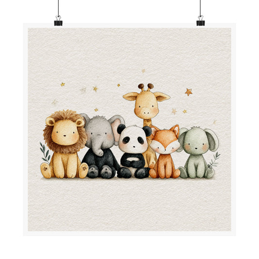 Adorable Animal Nursery Posters, Cute Wall Art, Kids Room Decor, Baby Shower Gift, Playroom Wall Art