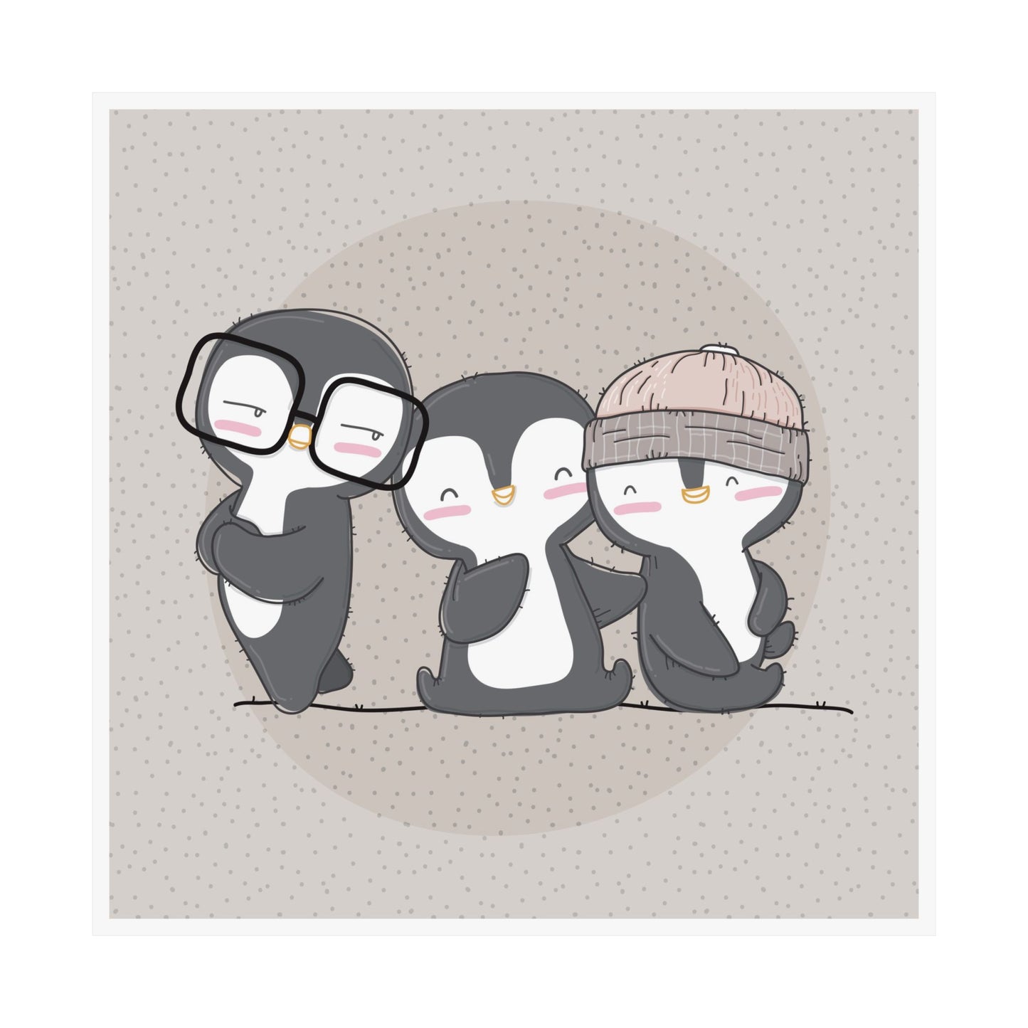 Cute Penguin Vertical Poster Set | Adorable Art for Kids' Rooms, Playrooms, Gifts for Baby Shower, Nursery Decor