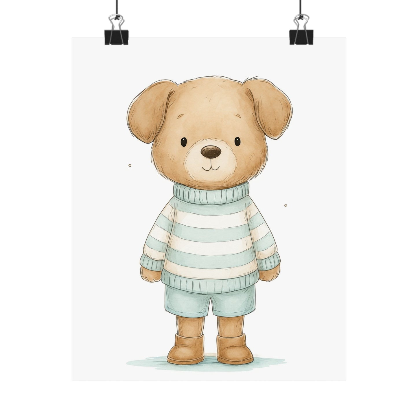 Cute Puppy Poster Art, Nursery Decor, Kids Room Wall Art, Baby Shower Gift, Animal Lover Print