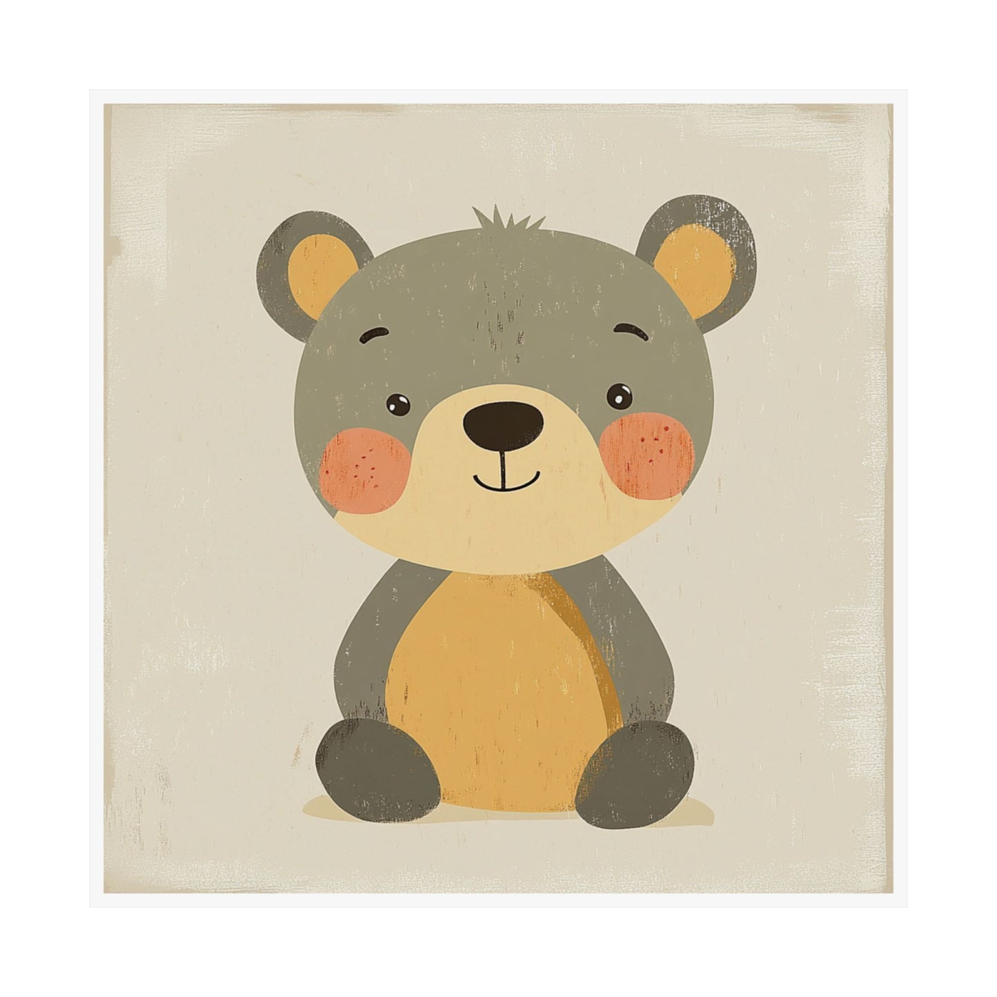 Cute Bear Matte Vertical Posters, Nursery Wall Art, Kids Room Decor, Baby Shower Gift, Animal Print